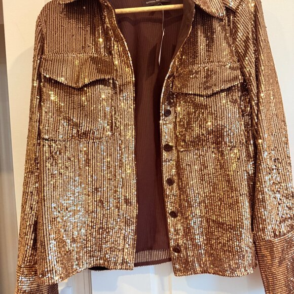 Zara Sequined Jacket & Trousers Set | Holiday Party Glam - Picture 2 of 4